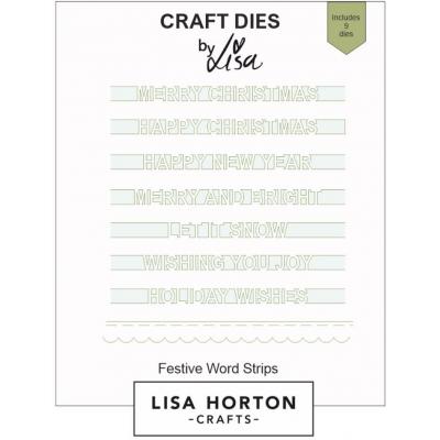 Lisa Horton Crafts Dies -  Festive Word Strips